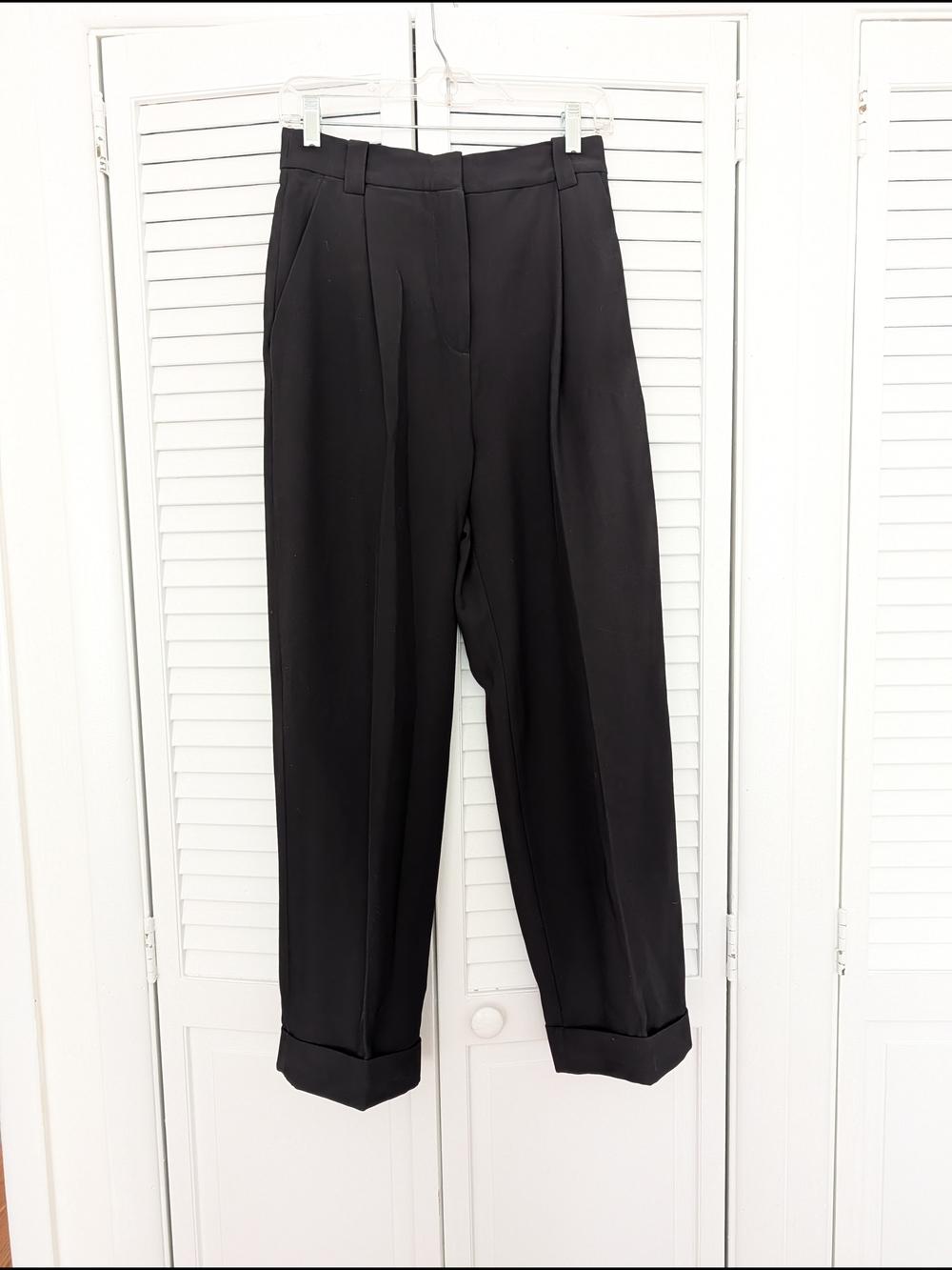 & Other Stories Black Pleated Trousers